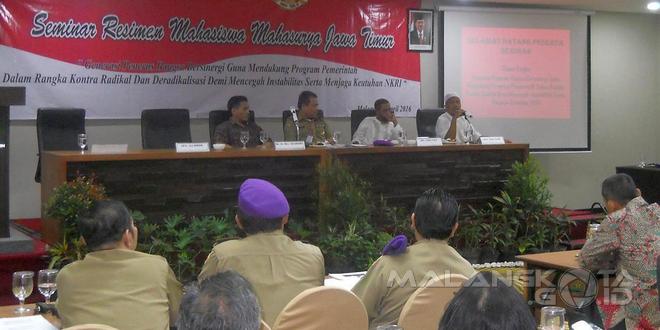 Seminar Menwa Mahasurya Jawa Timur di Hotel Savana Malang, Senin (25/4)