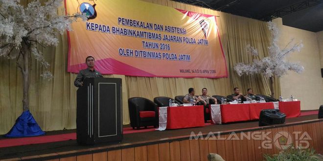 Wali Kota Malang H. Moch. Anton menyampaikan pentingnya menciptakan keamanan dan ketertiban bagi masyarakat, Kamis (14/4)