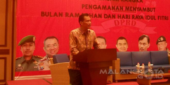 Ketua DPRD Kota Malang Arief Wicaksono saat memberikan sambutan