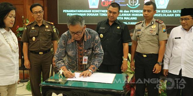 pengukuhan satgas pengawasan investasi Kota Malang
