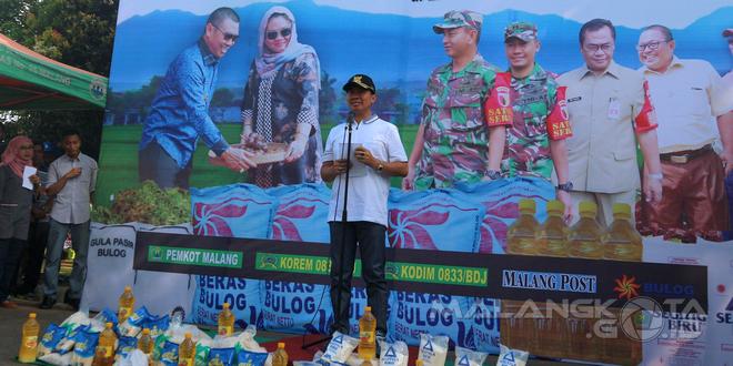 Wali Kota Malang H. Moch. Anton melaunching Rumah Pangan Kita di Lapangan Rampal Malang