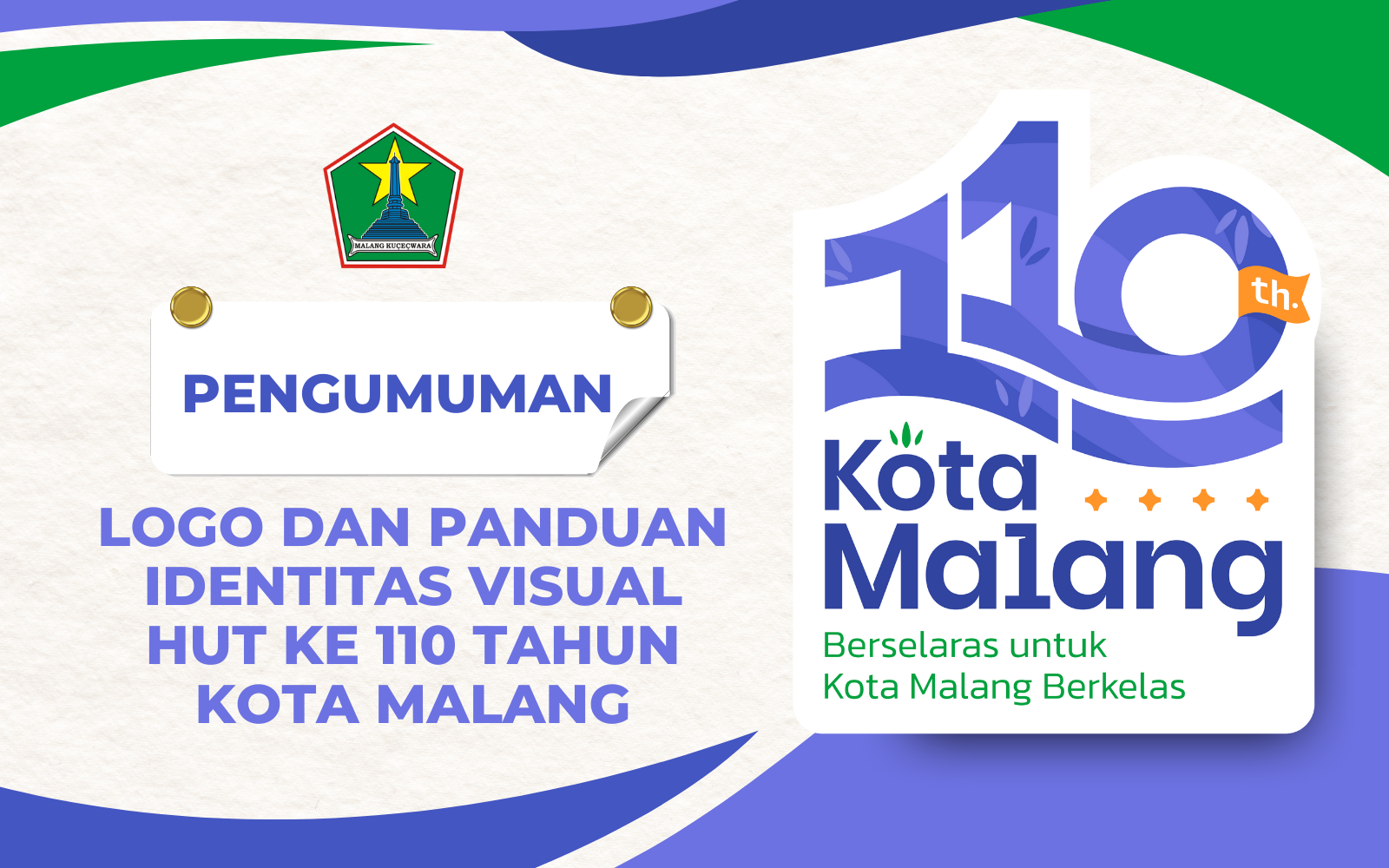 Aktivasi Tema dan Logo HUT ke-110 Kota Malang Tahun 2024